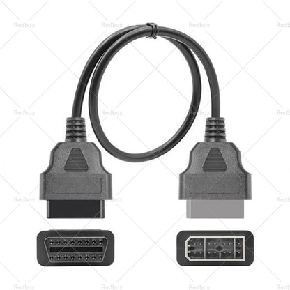 For Nissan 14 Pin OBD1 to 16 Pin OBD2 Car Diagnostic Connector Adapter Cable-4
