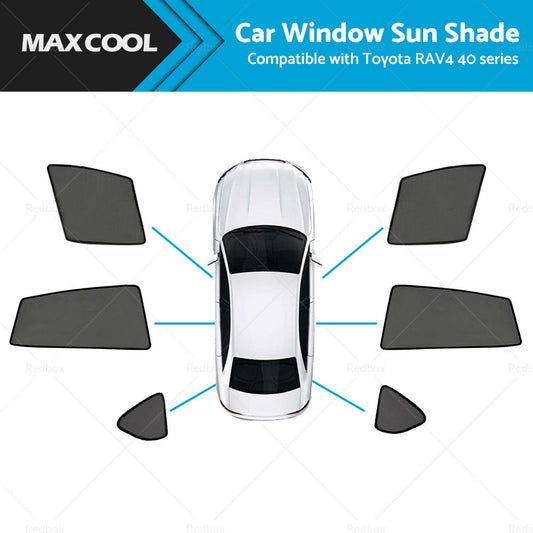 Car Window Sun Shade Compatible with Toyota RAV4 40 series  Magnetic Shade Mesh-0