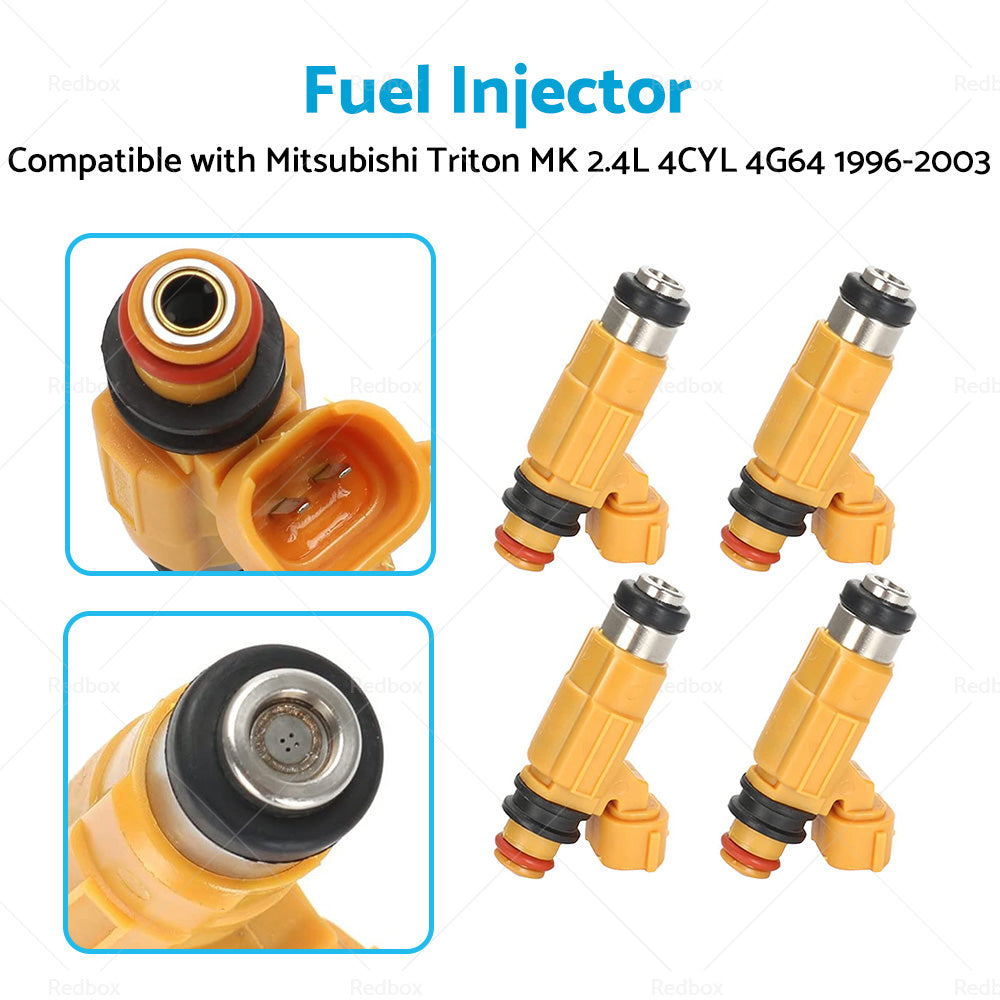4x CDH275 Fuel Injector Suitable For 96-03 Mitsubishi Triton MK 2. 4L 4CYL 4G64-1