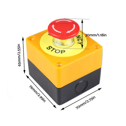 Emergency Stop Shut Off Push Buttons Switch 1NO  1NC e-stop Push Button AU-4