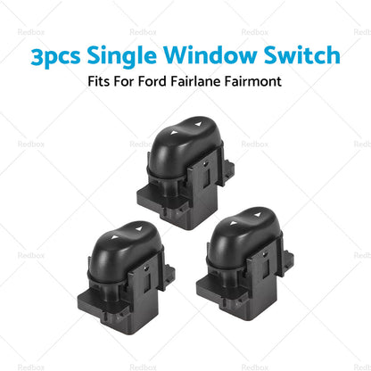3PCS Single Window Switch Passenger Side For Ford Fairlane Fairmont AU 1998-2002-3