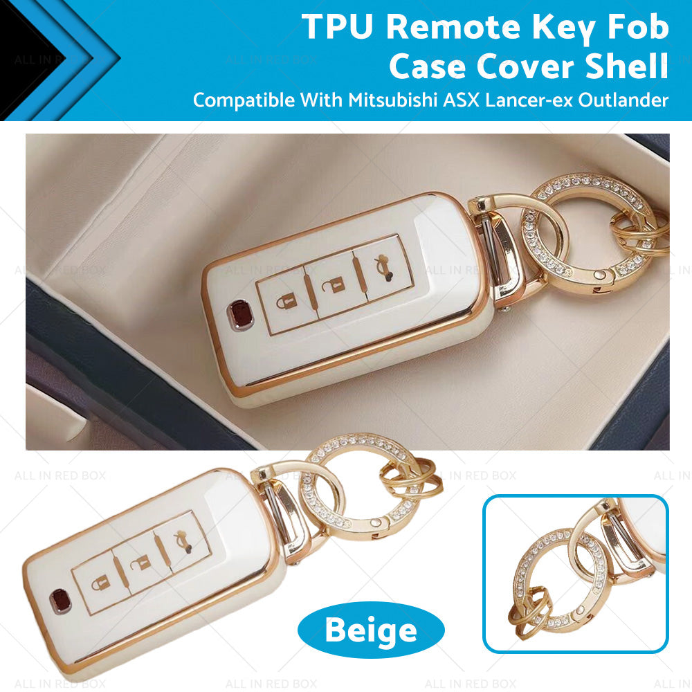 TPU Remote Key Fob Case Cover Shell Fits For Mitsubishi ASX Lancer-ex Outlander-0