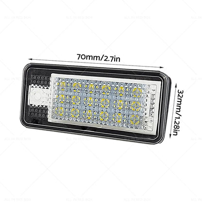 Suitable For Audi A3 A4 S4 B6 B7 LED License Number Plate Light Error Free Units-4