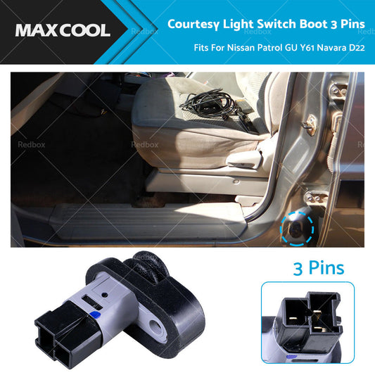 Door Courtesy Light Switch Boot 3 Pins Fits For Nissan Patrol Y61 GU Navara D22-0