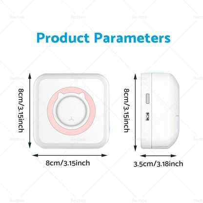 Mini Pocket Thermal Printer Wireless Blue-tooth Photo Paper Inkless-2