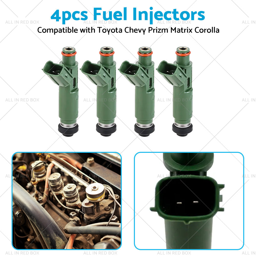 4PCS Fuel Injector Suitable For Toyota Chevy Prizm Matrix Corolla 23250-22040-4
