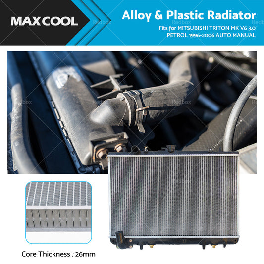 26mm Radiator Suitable For Mitsubishi Triton MK V6 3. 0 Petrol 1996-2006 AT MT-0