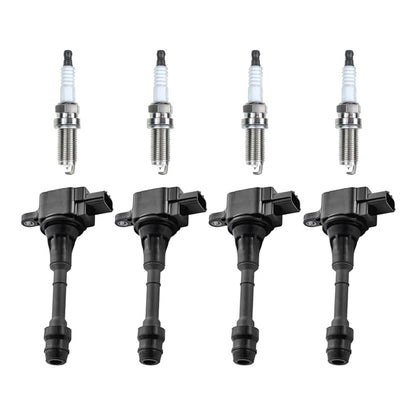4x Ignition Coils & 4x Spark Plugs Suitable for Nissan X-Trail T30 224488H315-0