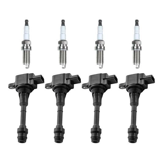4x Ignition Coils & 4x Spark Plugs Suitable for Nissan X-Trail T30 224488H315-0