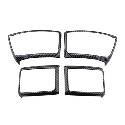 4x Carbon Fiber Color Air Outlet Frame Cover Trim Suitable For Ford Ranger 2015-2022-2