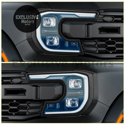 Abs Front Head Lights Lamp Cover For Ford Ranger Wildtrak (2023-2024) - Sport Xlt Light Protector