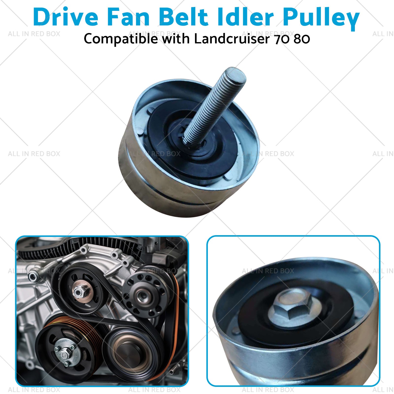 Drive Fan Belt Idler Pulley Suitable for Toyota Landcruiser 70 80 100 1FZ 4. 5L-3