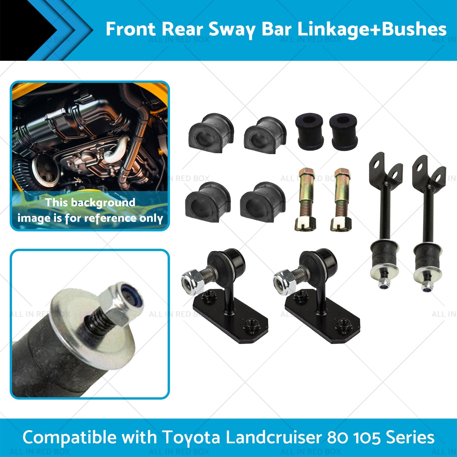 Front Rear Sway Bar LinkageBushes Suitable for Toyota Landcruiser 105 80 Series-1