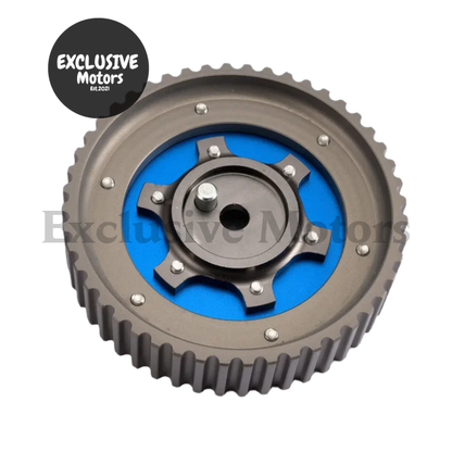 Adjustable 2 Pieces Aluminium Camshaft Timing Cam Gear Blue For Bmw E36 3 Series