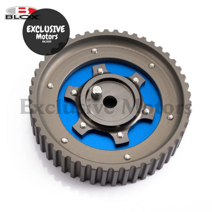 Adjustable 2 Pieces Aluminium Camshaft Timing Cam Gear Blue For Bmw E36 3 Series