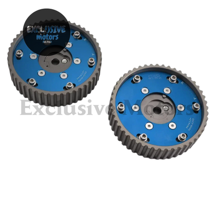 Adjustable 2 Pieces Aluminium Camshaft Timing Cam Gear Blue For Bmw E36 3 Series