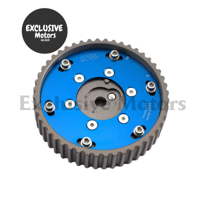 Adjustable 2 Pieces Aluminium Camshaft Timing Cam Gear Blue For Bmw E36 3 Series