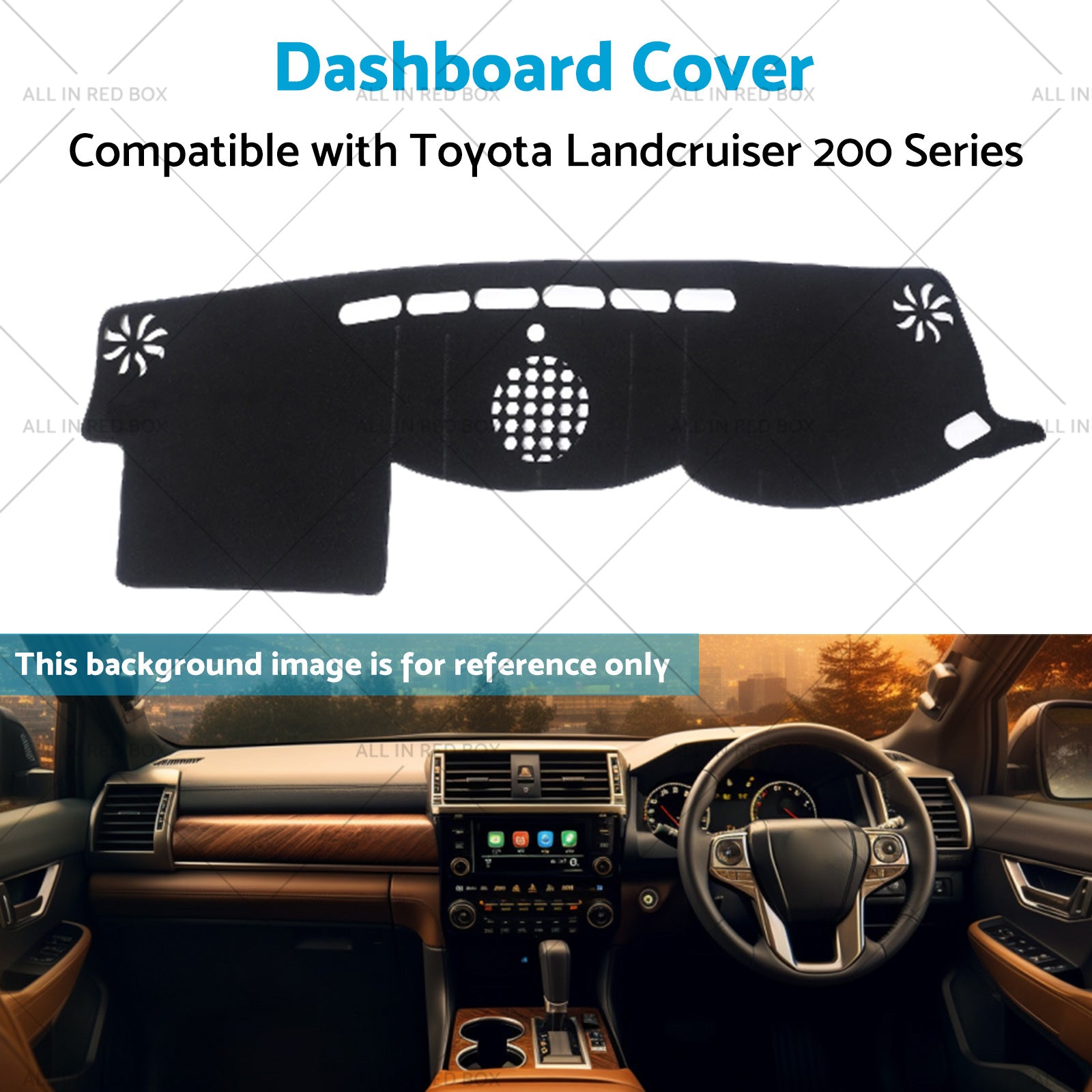 Dash Mat Suitable for Toyota Landcruiser 200 Series ,Series 3 VX GXL 2015-2021-3