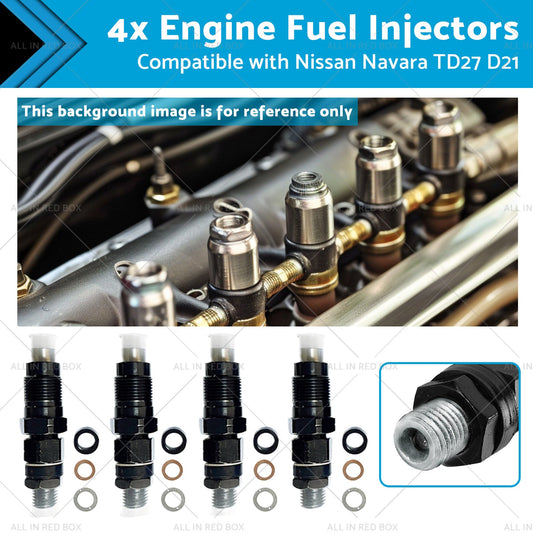 4x Engine Fuel Injectors Suitable for Nissan Navara TD27 D21 2. 7L 16600-43G23-0