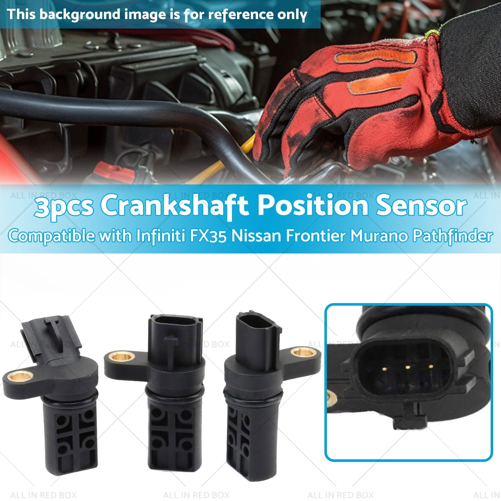 3x Crankshaft Position Suitable for Nissan Altima Pathfinder Quest Infiniti G35-2