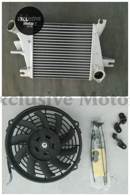 Aluminum Intercooler & Fan For Nissan X-Trail T30 2.2 Dci (Yd22 Diesel) - 2002-2006