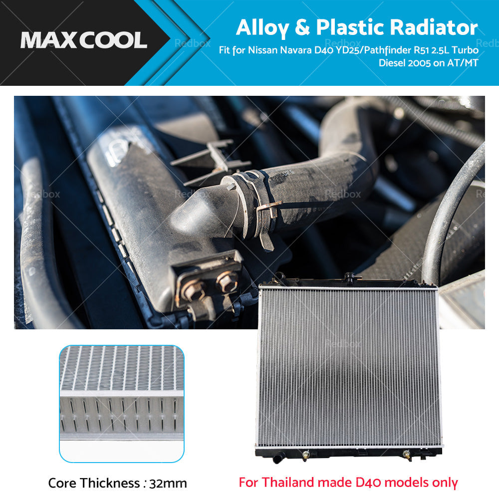 Radiator for Nissan Navara D40 YD25 or Pathfinder R51 2. 5L Turbo Diesel 2005- AT or MT-0
