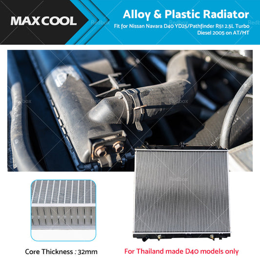 Radiator for Nissan Navara D40 YD25 or Pathfinder R51 2. 5L Turbo Diesel 2005- AT or MT-0