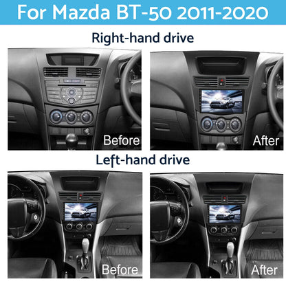 9'' Android 13 Head Unit Touchscreen GPS Bluetooth Suitable For Mazda BT50 12-19-2