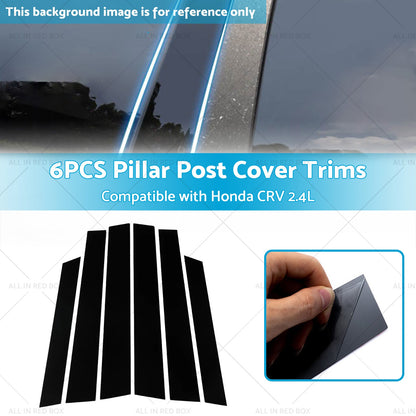 6PCS Black Window Trim Covers Suitable for 07-11 Honda CRV 2. 4L-2