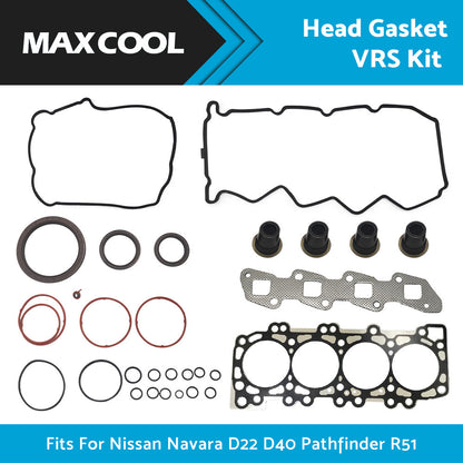 VRS Head Gasket Kit Suitable For Nissan Navara D22 D40 R51 2. 5L YD25 2008-2015-2