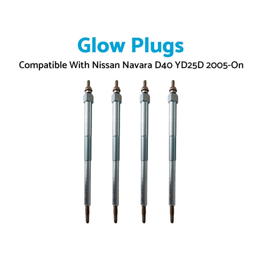 4pcs Glow Plugs Suitable For NISSAN NAVARA D22 D40 YD25D R51 X-Trail 2005-On-0