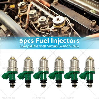 6PCS Fuel Injector Suitable for Suzuki Grand Vitara SQ625 H25A 2. 5L V6 1998-2005-2