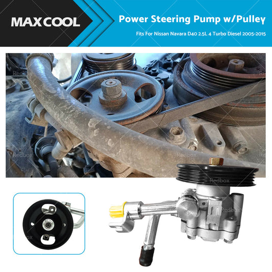 Power Steering Pump w or Pulley Fit For Nissan Navara D40 2. 5 4cyl Diesel 2005-2015-0