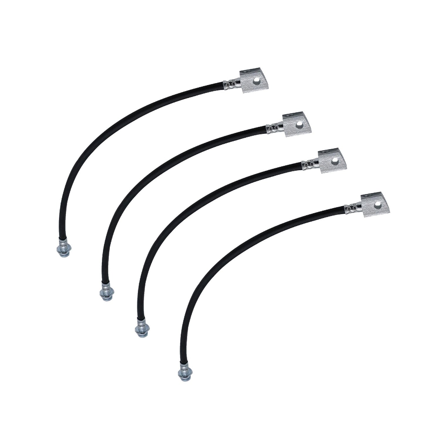 4PCS Extended Brake Line Hoses Braided Suitable For Nissan Patrol GQ GU Y60 Y61-3