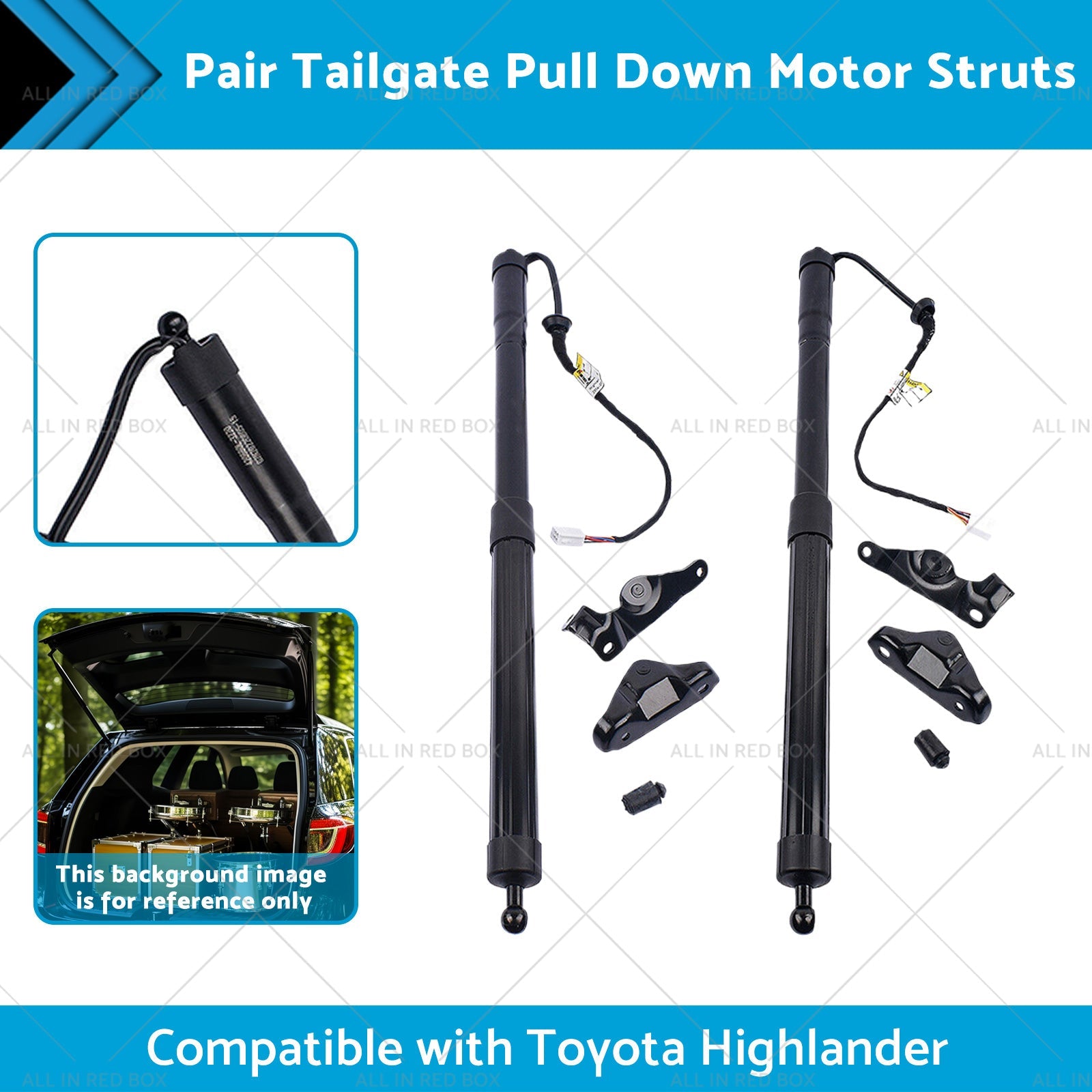 Pair Tailgate Pull Down Motor Struts Suitable for 14-19 Toyota Highlander 3. 5L-1