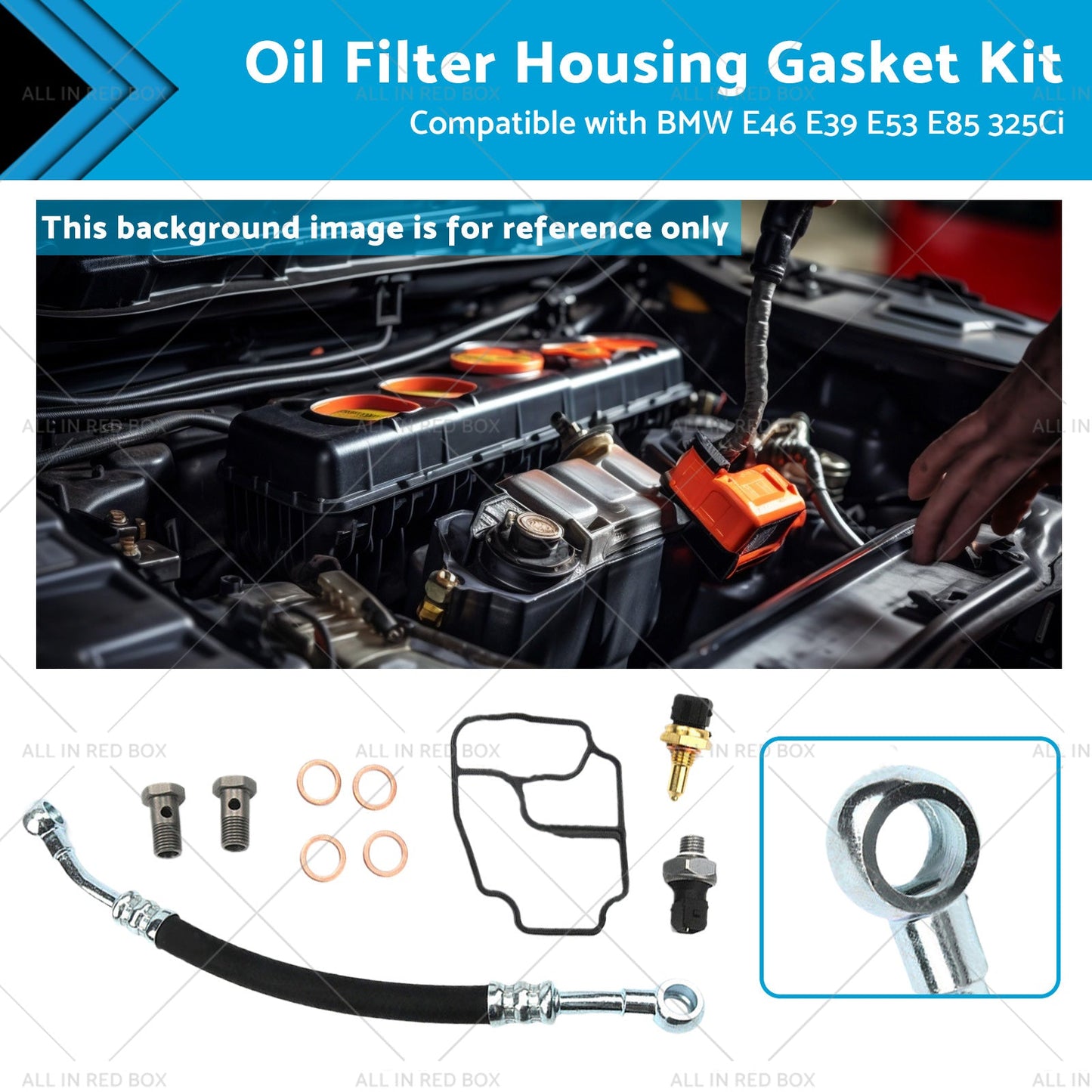 Oil Filter Housing Gasket for BMW 325Ci X5 Z3 E46 E39 E53 1998-2006