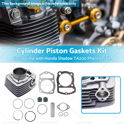 Cylinder Piston Gaskets Kit 63. 5mm Suitable For Honda 250ml ATC200 XL200 250cc-2