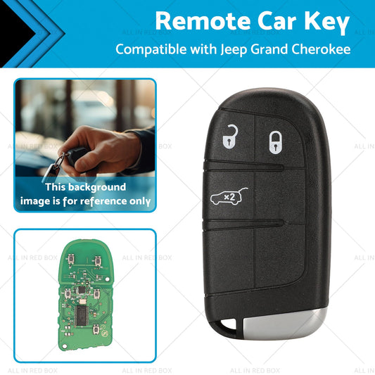 3 Button Smart Car Remote Key Replacement Suitablefor Jeep Grand Cherokee 14-19-0
