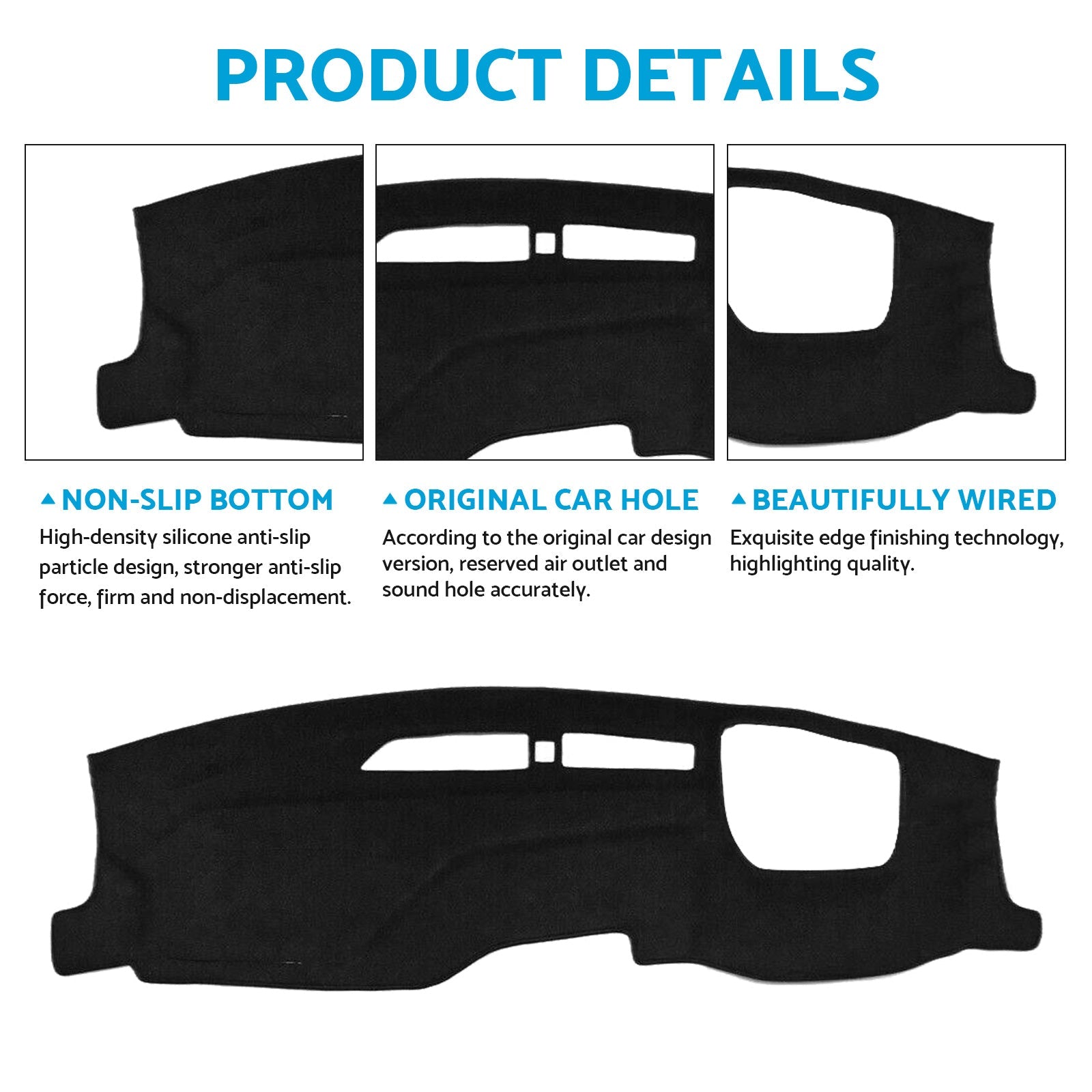 Non-Slip Dash Mat Suitable For Chevrolet Silverado 2500[LTZ Premium] w/HUD 2024--3