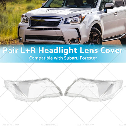 Pair LR Headlight Lens Cover Replacements Suitable for Subaru Forester 08-12-2