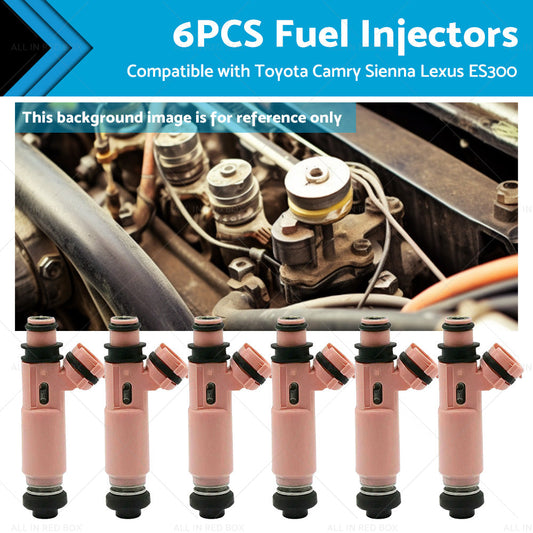 6x Fuel Injector 23250-20030 Suitable for Toyota Camry Sienna Solara Lexus ES300-0
