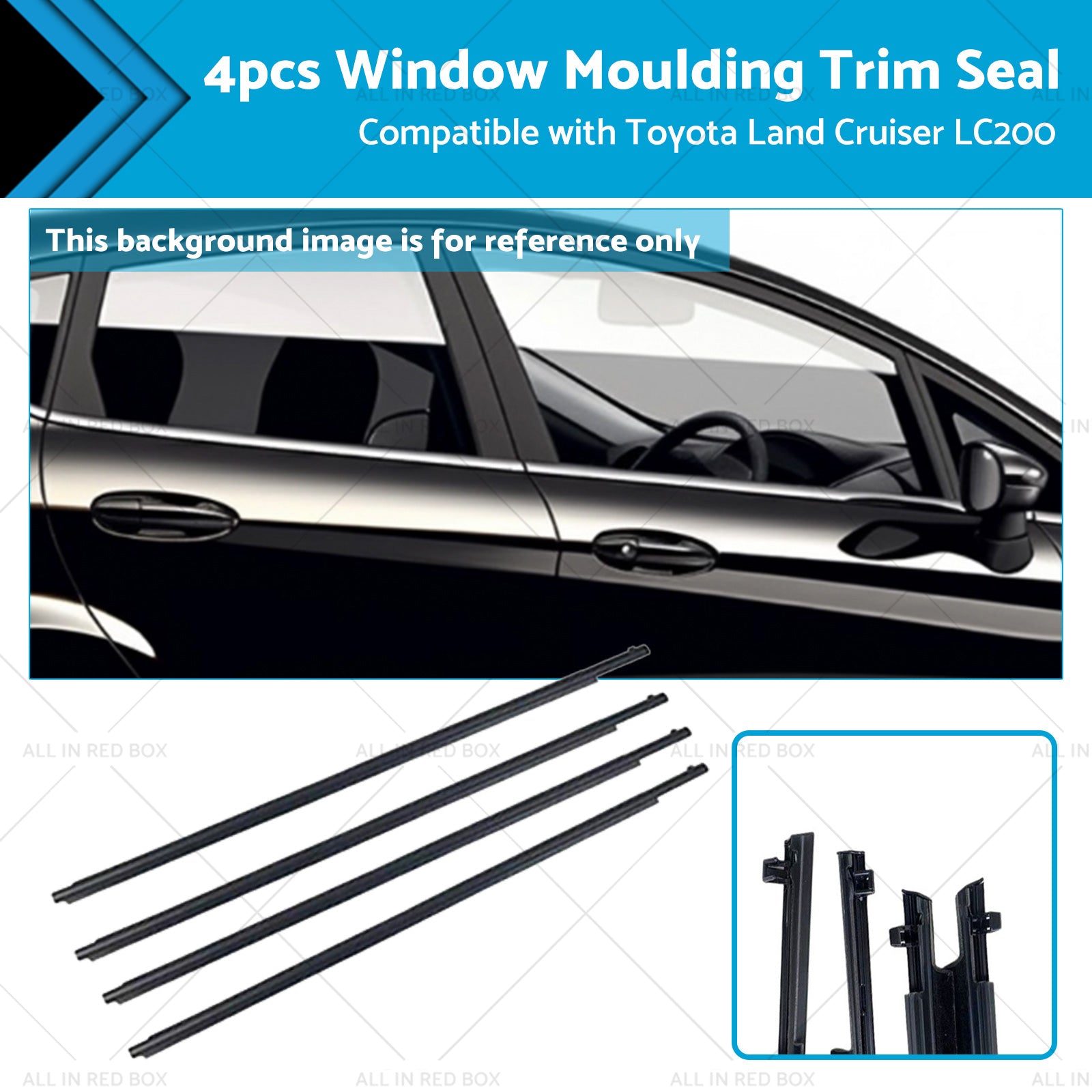Window Seal Belt Weatherstrip Suitable For Toyota Land Cruiser LC200 2008-2016-0