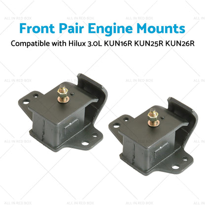 Front Pair Engine Mounts Suitable for Hilux 3. 0L KUN26R KUN16R KUN25R 05-16-3