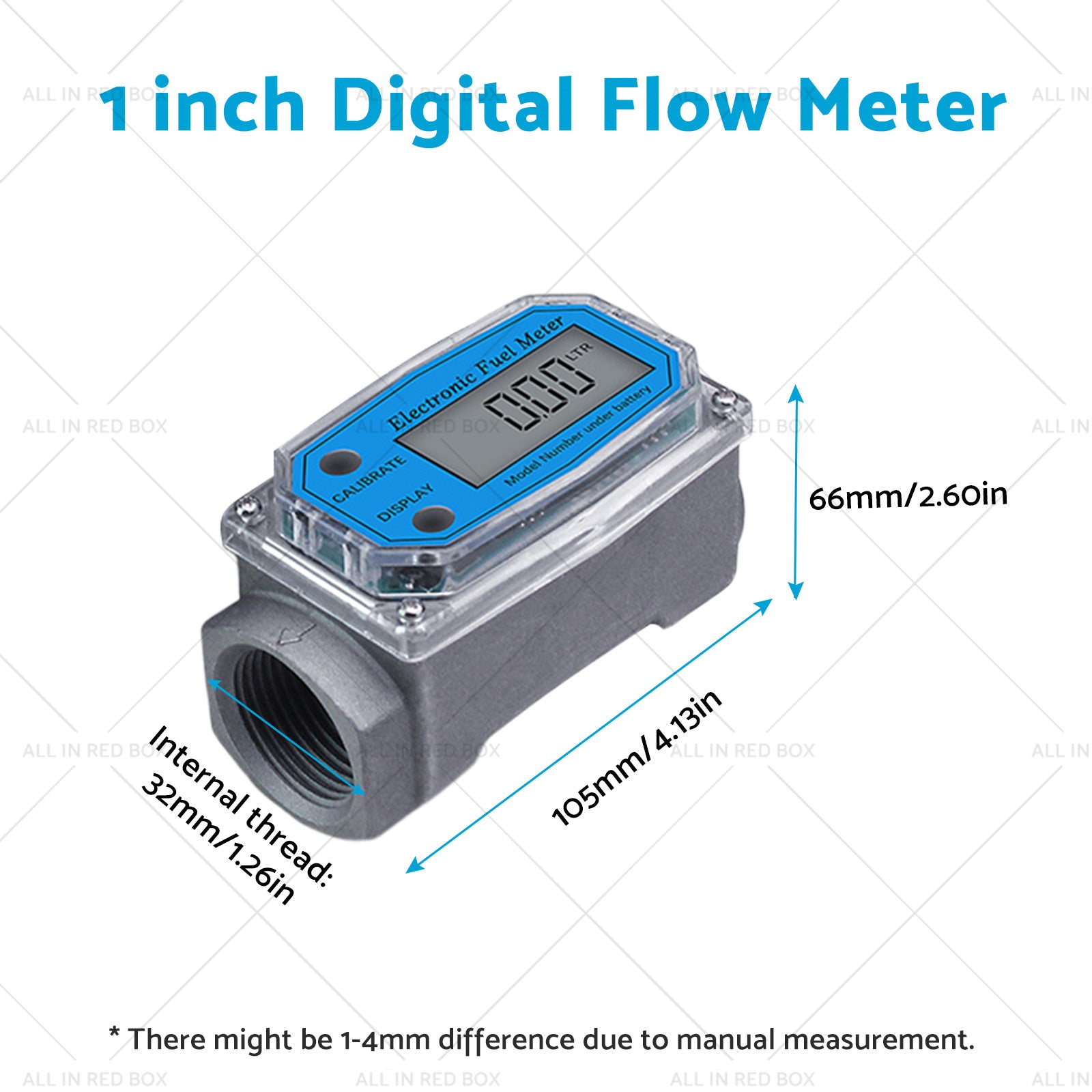 1 or 1. 5 or 2 inch Turbine Digital Diesel Water Fuel Flow Meter Oval Gear Flow Gauge-2
