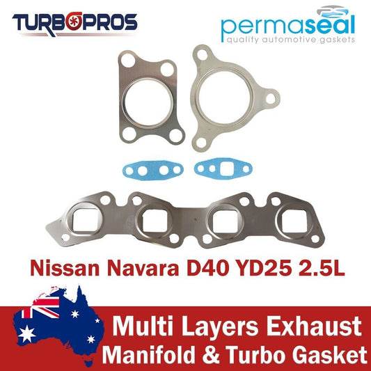 Permaseal Exhaust Manifold&Turbo Gasket Kit for Nissan Navara D40 YD25 2.5L