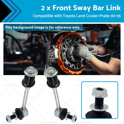 2PCS Front Sway Bar Link Kit Suitable For Toyota Land Cruiser Prado 90 95 96-02-0