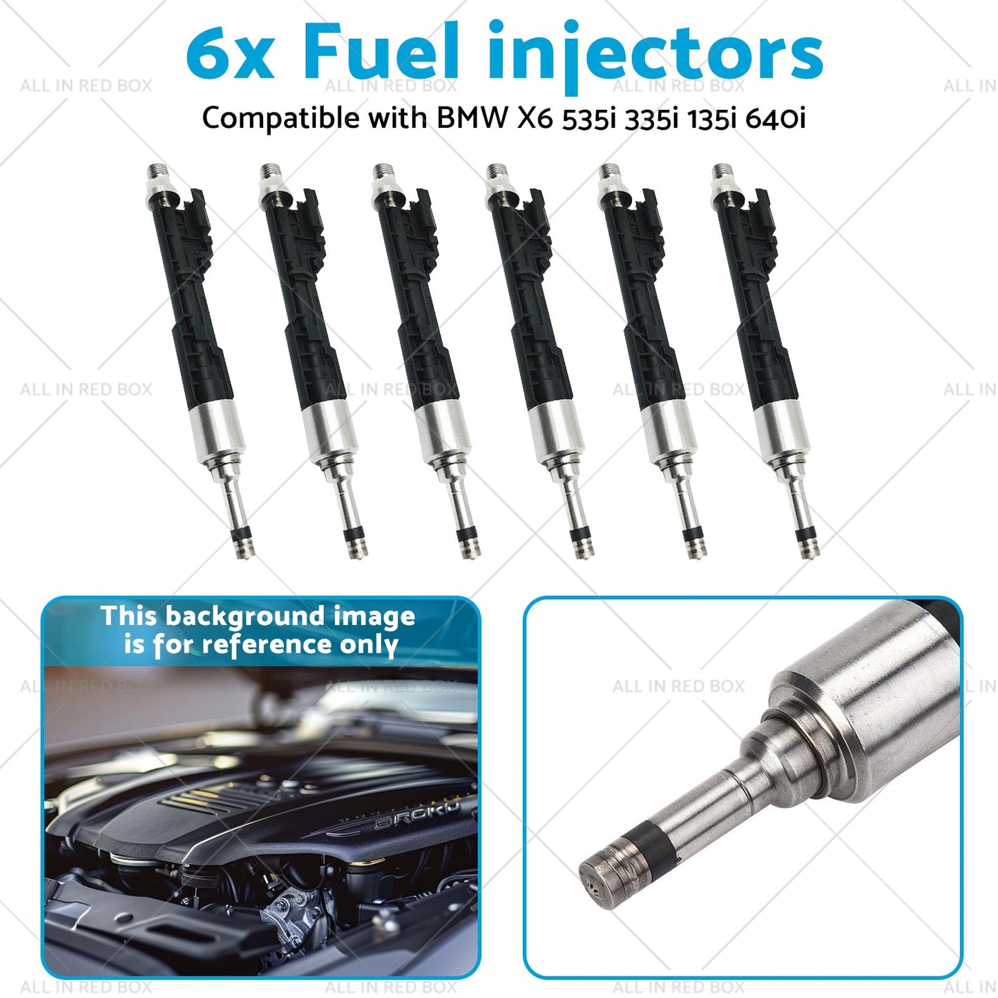 13647597870 0261500109 6x Fuel injectors Suitable for BMW X6 535i 335i 135i 3. 0L