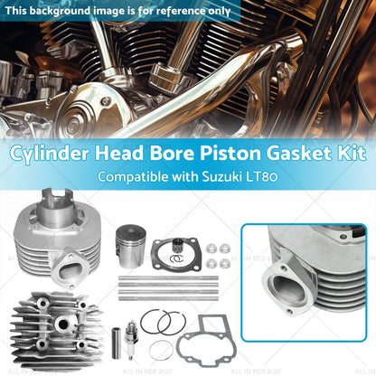 Cylinder Head Bore Piston Gasket Kit Suitable for 87-06 Suzuki Quadsport LT80-2