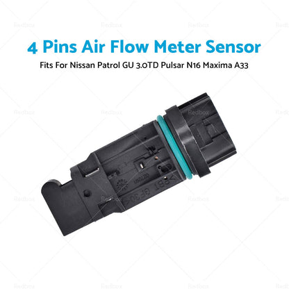 Mass Air Flow Meter Sensor MAF for Nissan Patrol GU 3. 0TD Pulsar N16 Maxima A33-3