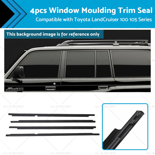 Black Weatherstrips Suitable For Toyota LandCruiser 100 105 Series Side Door 4pc-0